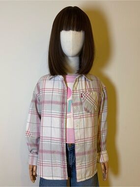Levi’s Girls Plaid Flannel Button Down Shirt Size 6/6X